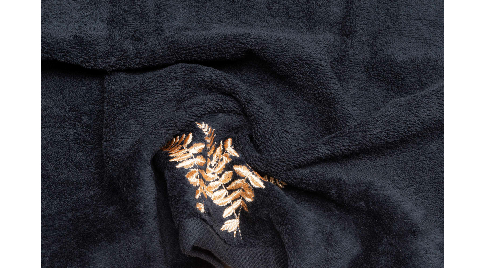 Ręcznik bawełniany czarny LANNA 70x140 cm