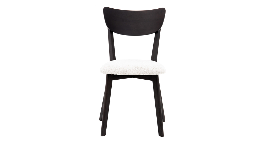 Czarne krzesło boucle REMI