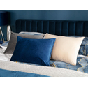 Poszewka na poduszkę welurowa niebieska BELLO 45x60 cm