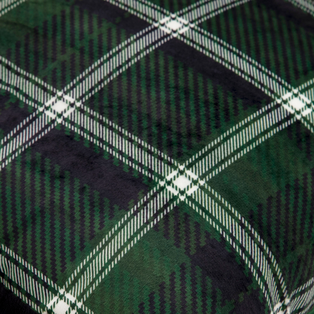 Poszewka na poduszkę w kratkę zielona LOGAN 45x45 cm