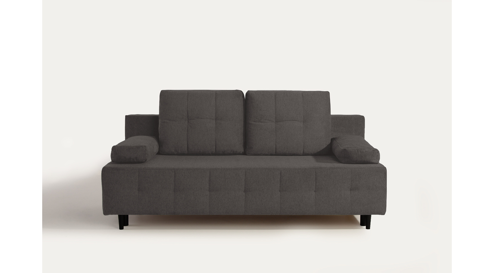 Sofa rozkładana 3-osobowa ciemnoszara ARIEL