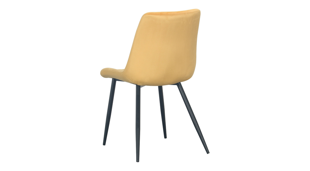 Krzesło tapicerowane DERUCA żółte