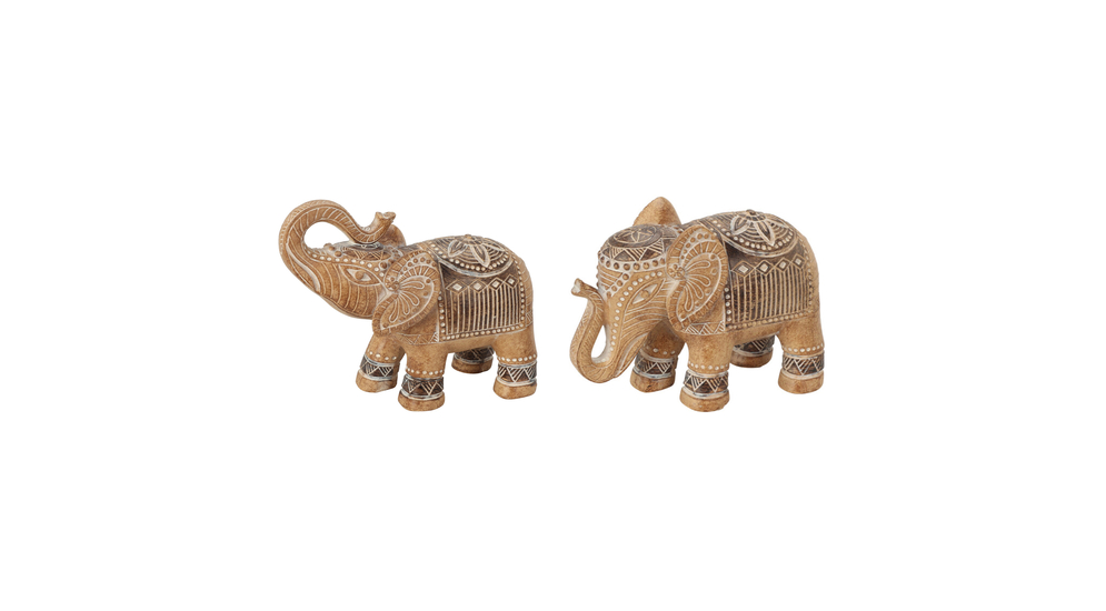 Figurki brązowych słoni indyjskich