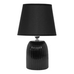 Lampa stołowa ceramiczna czarna 28 cm