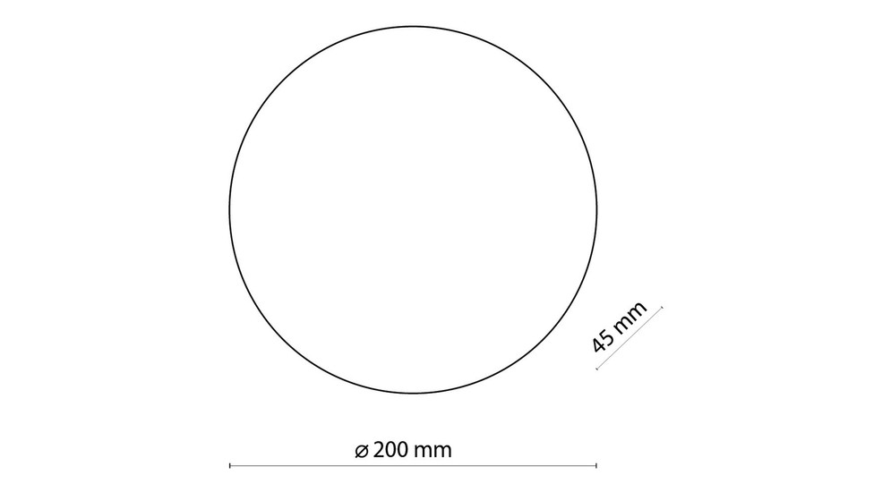 Kinkiet minimalistyczny okrągły biały LUNA NEW 20 cm