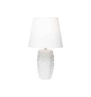 Lampa stołowa ceramiczna  pine biała 39 cm