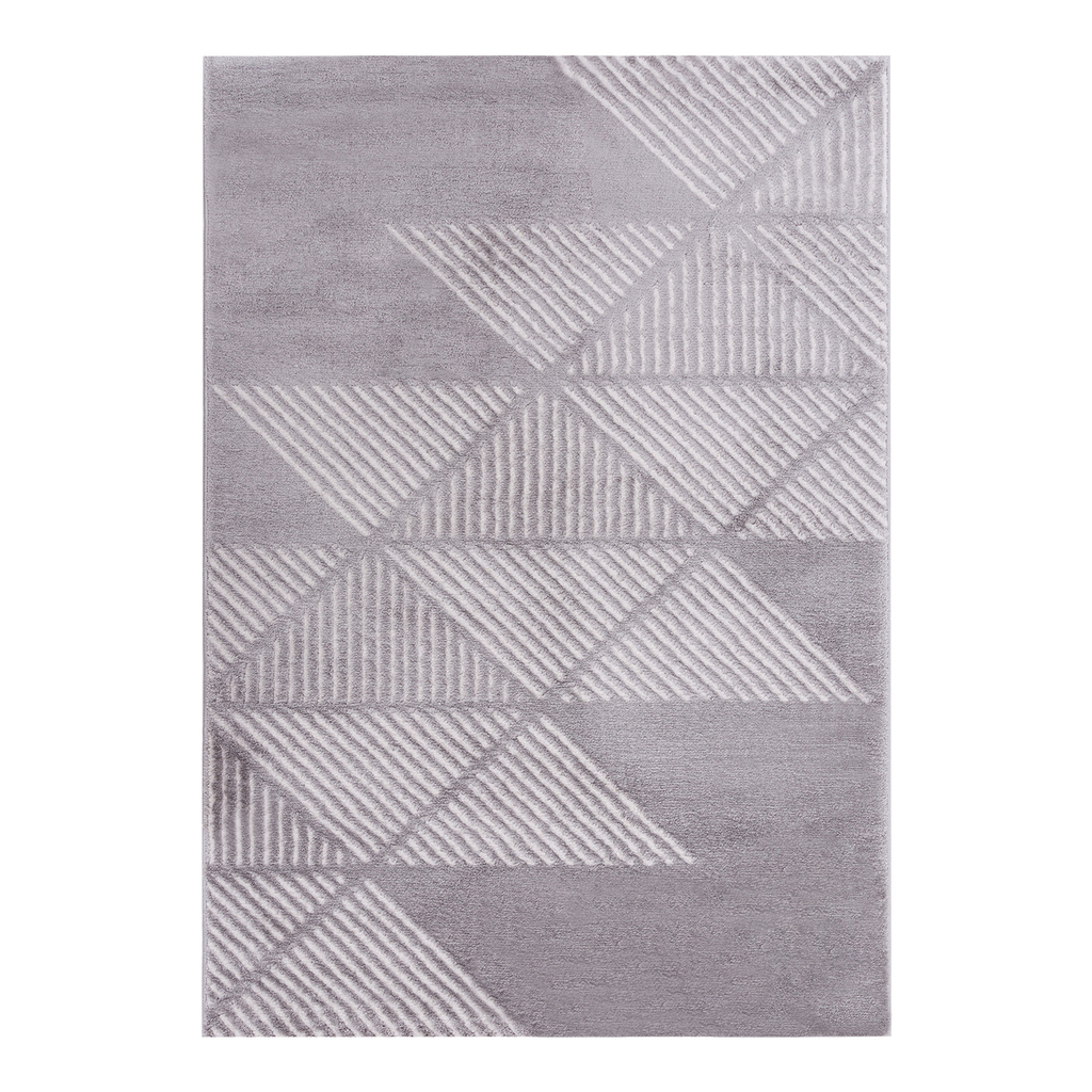 Dywan w trójkąty szaro-biały PROVANCE 160x230 cm