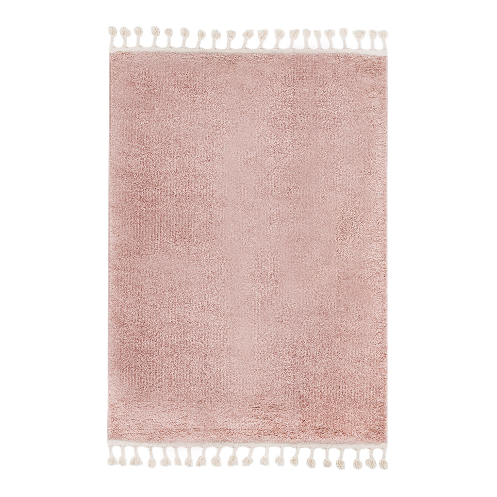 Dywan z frędzlami różowy ALASKA 120x170 cm