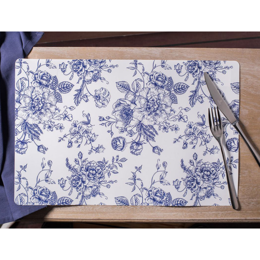Podkładka stołowa w niebieskie kwiaty ELISABETH 28x43 cm