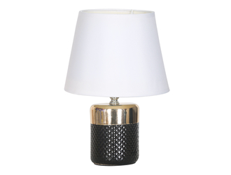 Lampa stołowa glamour złoto-czarna 26 cm