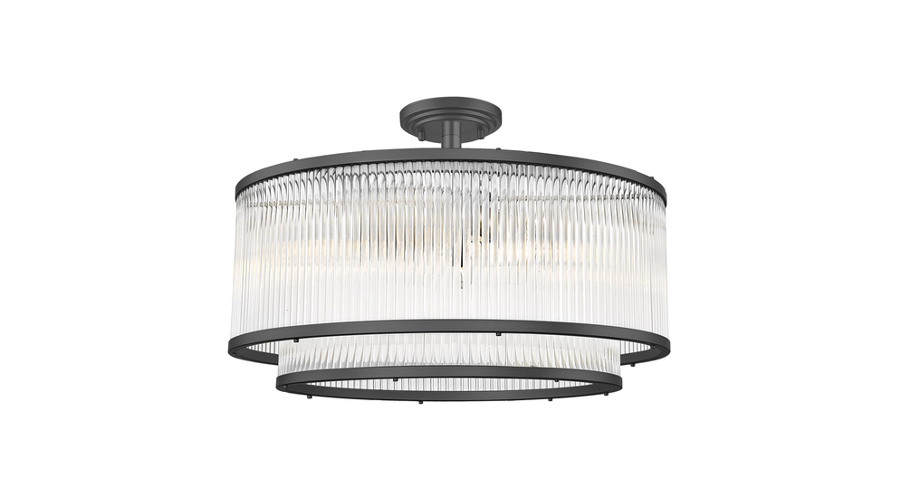 Lampę sufitową SERGIO o średnicy 50 cm możesz wykorzystać jako ozdobę oraz oświetlenie dla pokoju dziennego, salonu lub jadalni.