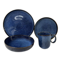 Talerz obiadowy ceramiczny niebieski SUELO 27 cm