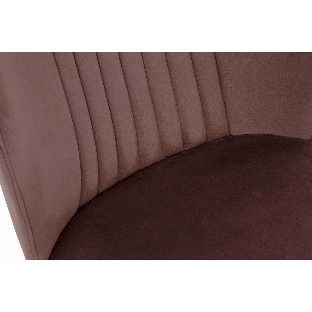 Krzesło tapicerowane brązowe SIENNE