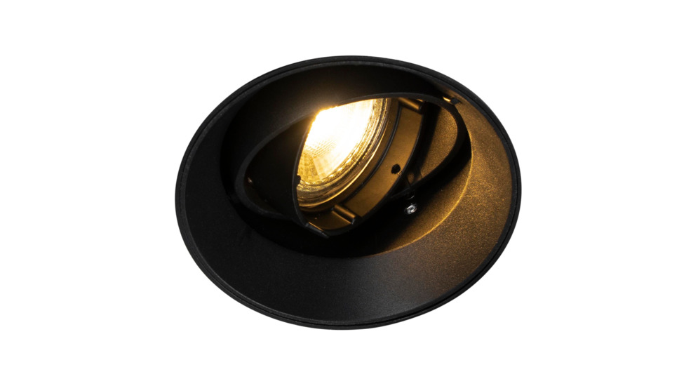 Reflektor podtynkowy czarny ONEON o średnicy 9,6 cm