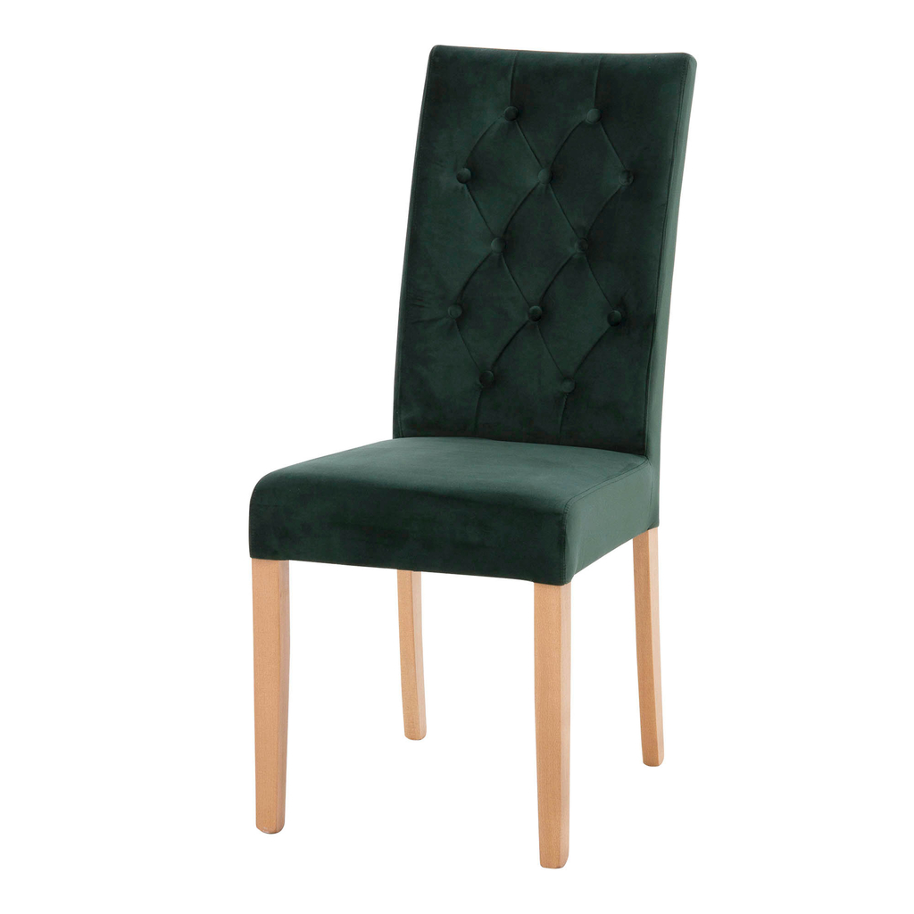 Krzesło tapicerowane DAKOTA I butelkowa zieleń