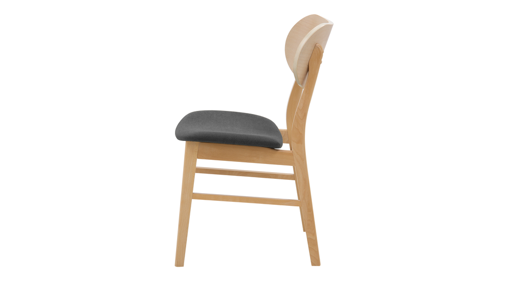 Krzesło tapicerowane szare ISCHIA