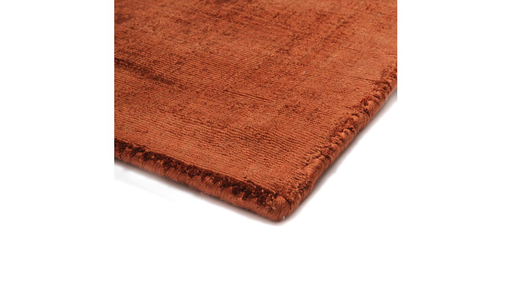 Dywan ręcznie tkany z wiskozy rudy terrakota PREMIUM 200x290 cm