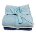 Komplet 3 ręczników 30x30 cm niebieski