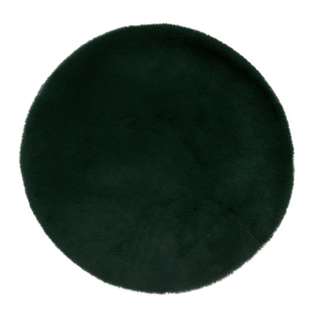 Dywanik okrągły zielony włochacz MOBAH 80 cm