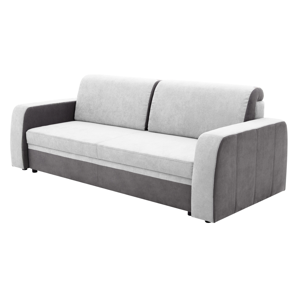 Dwukolorowa sofa NESSI to idealne rozwiązanie do niewielkich pomieszczeń. 

2 odcienie szarości doskonale wpasują się do pokoju z białymi meblami lub tymi, w odcieniu jasnego drewna.