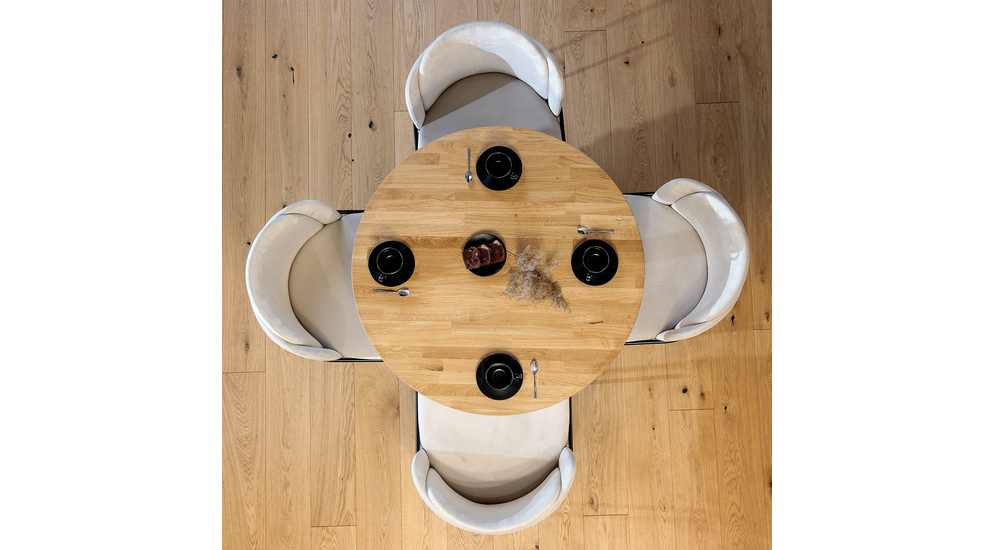 Stół okrągły drewniany 100 cm VERNI