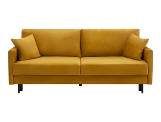 Sofa rozkładana musztardowa BETA