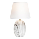 Lampka nocna ceramiczna biały marmur