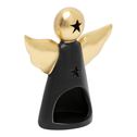 Latarenka aniołek czarno-złota 13,7 cm