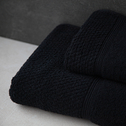 Ręcznik bawełniany z frędzlami czarny SANTORINI 70x140 cm