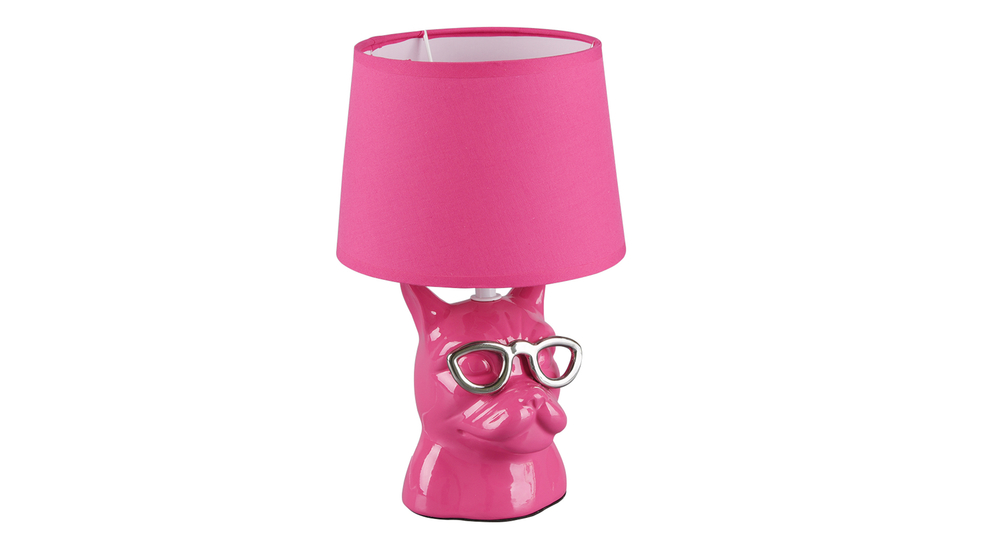Designerska lampa stołowa ceramiczna różowa DOSY