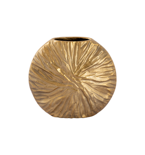 Wazon okrągły aluminiowy złoty 24 cm