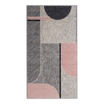 Dywan geometryczny szaro-różowy BORNEO 80x150 cm