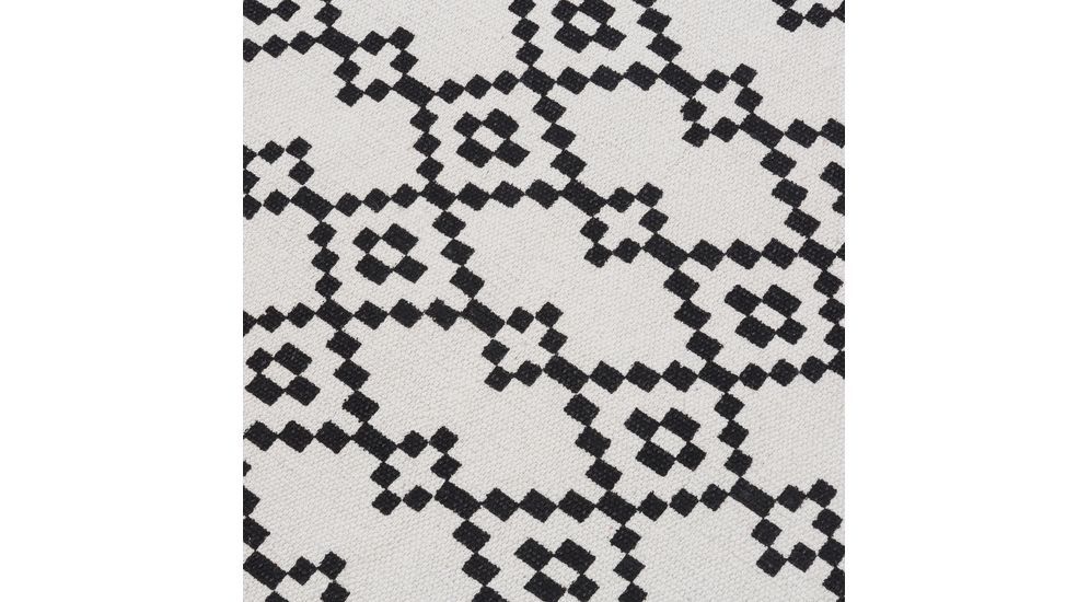 Dywanik w romby biało-czarny SCANDI 50x80 cm