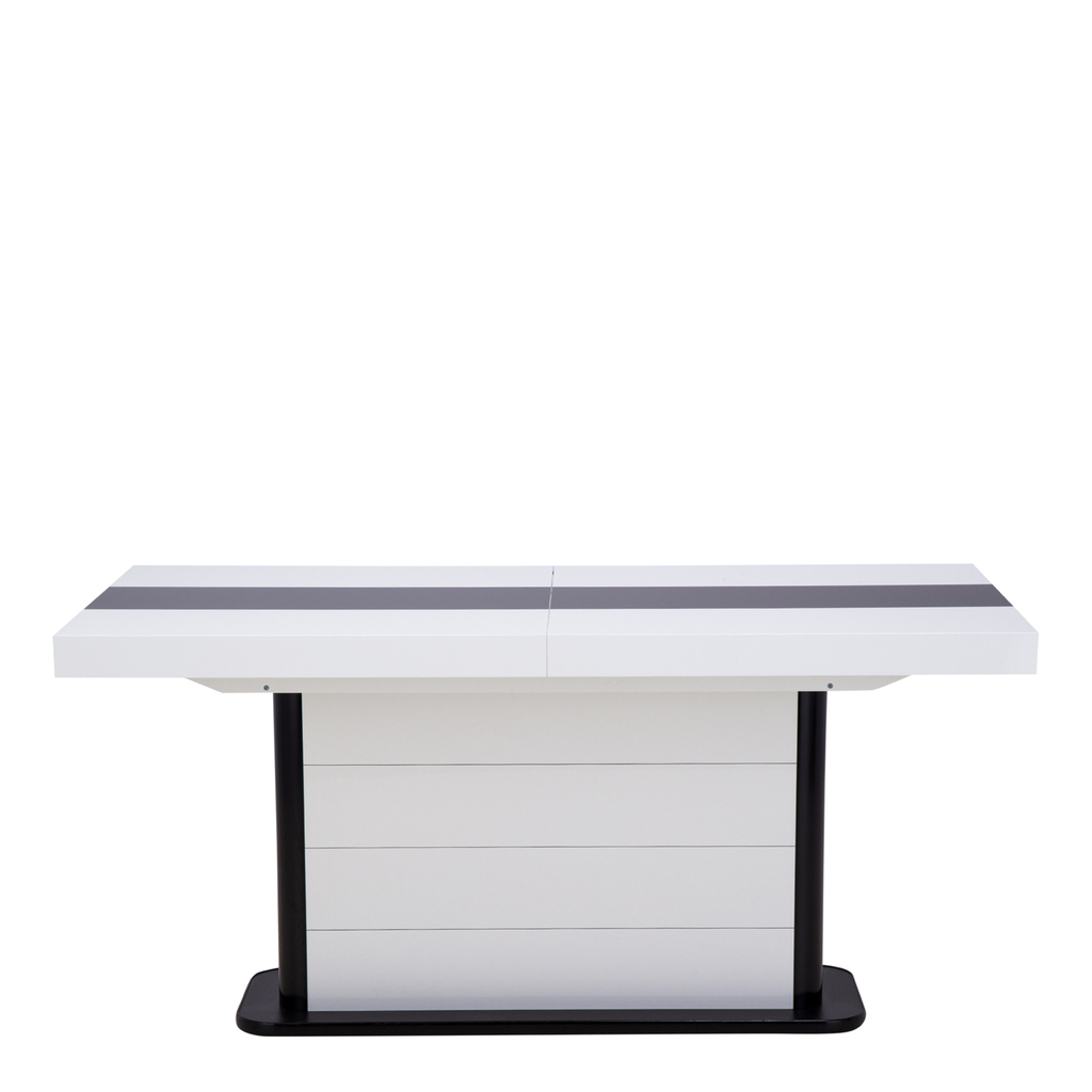 Stół rozkładany PIANOSA połysk biały / czarny