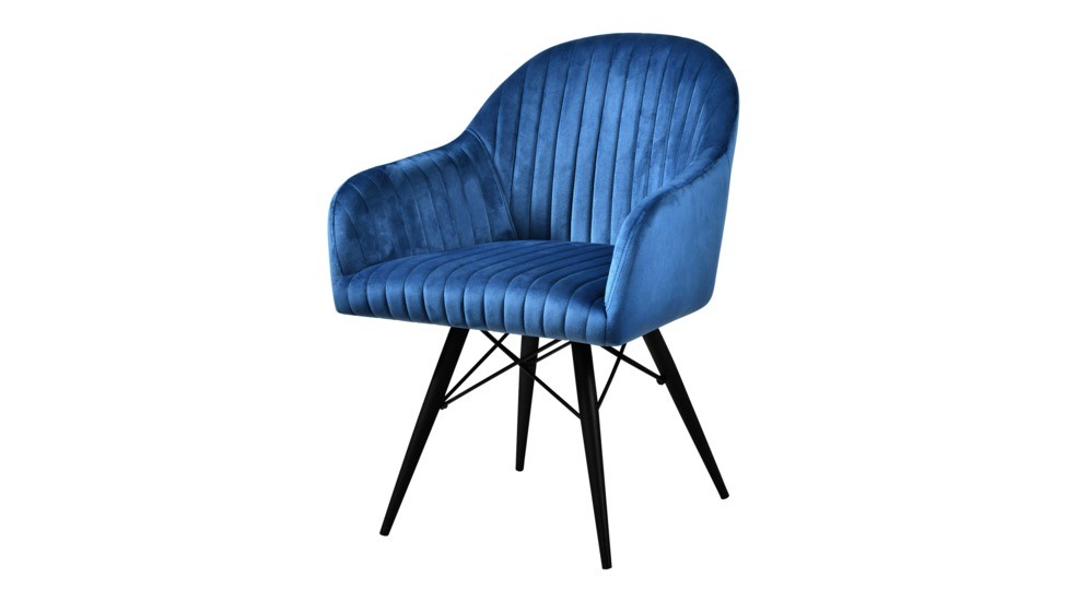 Krzesło tapicerowane niebieskie LUCANIA