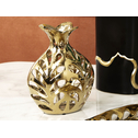 Wazon ceramiczny złoty ażurowy 28 cm