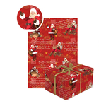 Papier świąteczny do pakowania prezentów czerwony zielony MIX 70x200 cm
