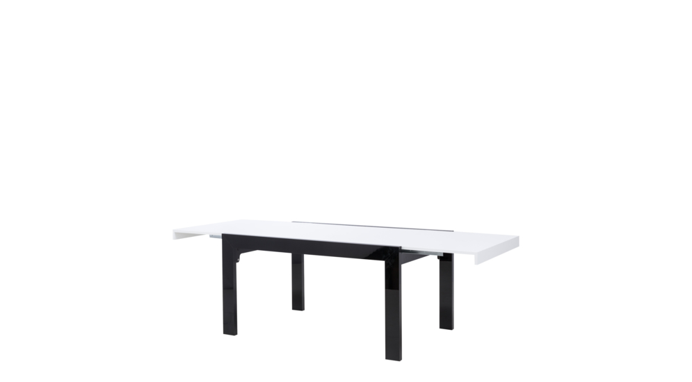 Stół rozkładany IMPERIA połysk biały / czarny