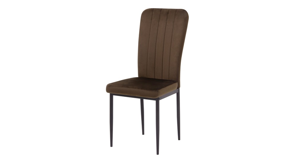 Krzesło welurowe brązowe VIZZA
