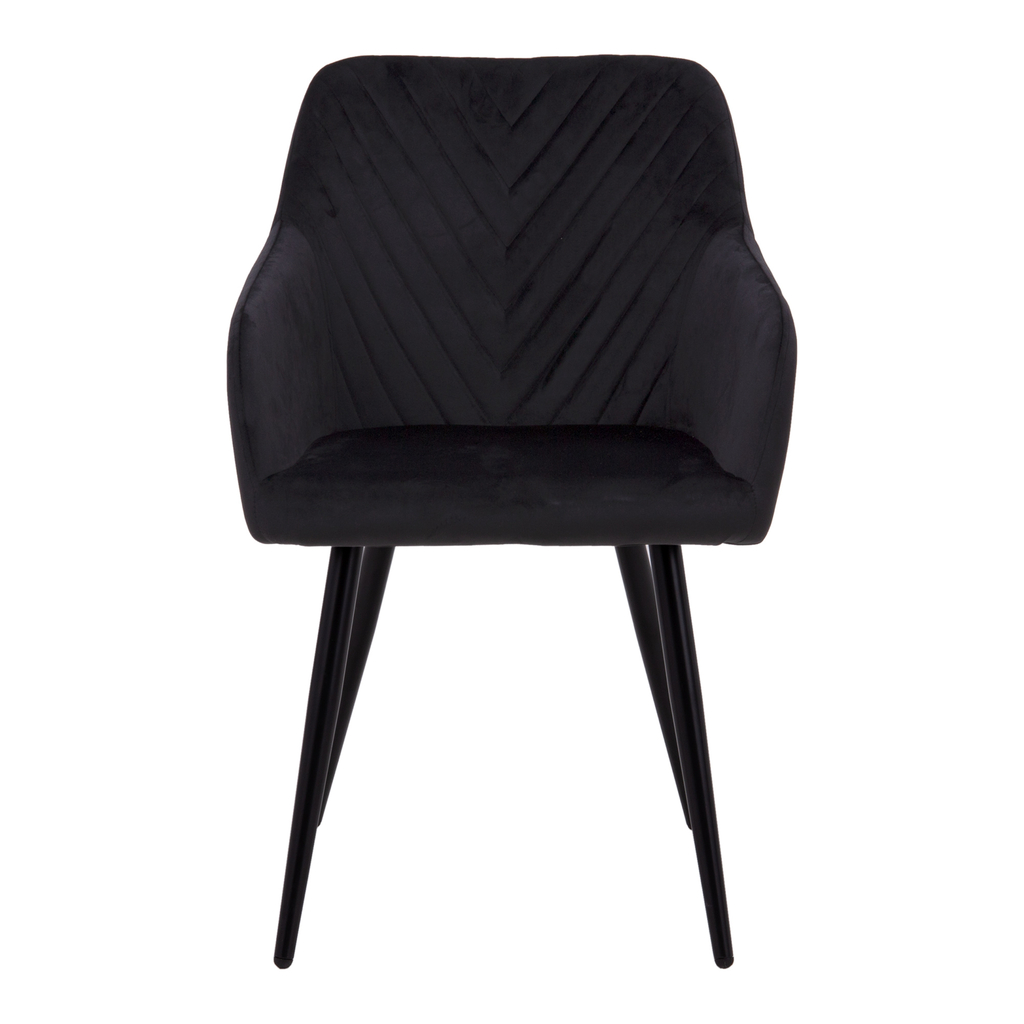 Krzesło tapicerowane czarne FIR
