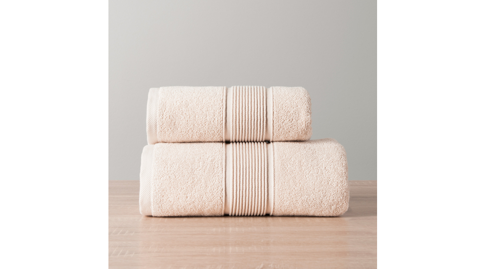Ręcznik bawełniany jasny beż NAOMI 70x140 cm