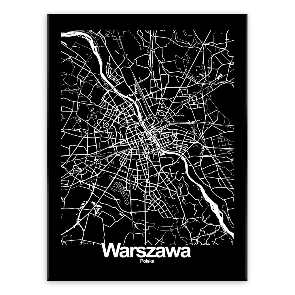 Obraz Mapa Warszawy ARTBOX DIGI 50x70 cm