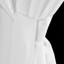 Zasłona na taras z szelkami na rzepy biała GARDEN 155x200 cm