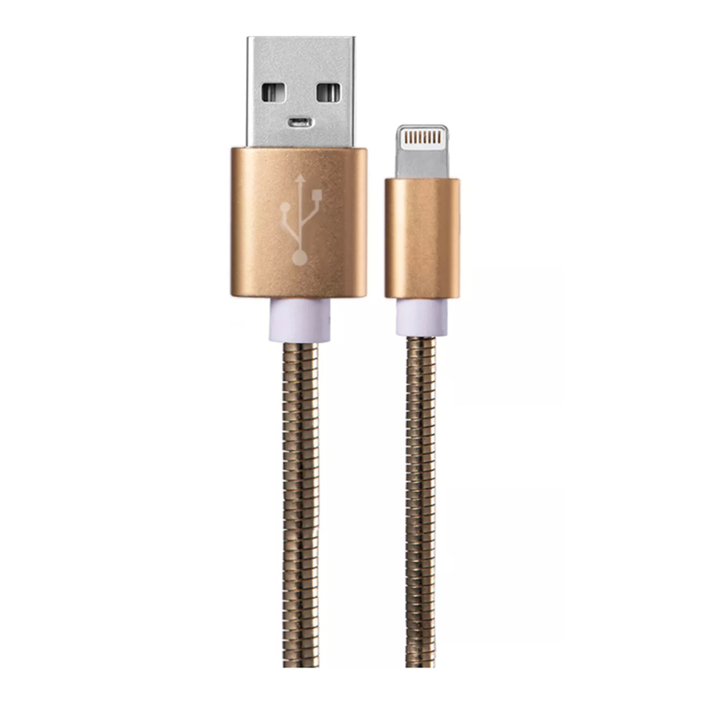 Kabel USB/Iphone Lightning 1M połysk złoty
