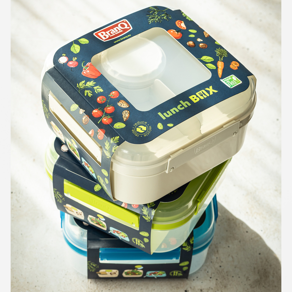 Pojemnik lunchbox z przegródkami zielony LIDO 1,6l