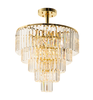 Lampa sufitowa glamour złota AMEDEO 50 cm