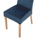 Krzesło tapicerowane ciemnoniebieskie IMPI buk honey