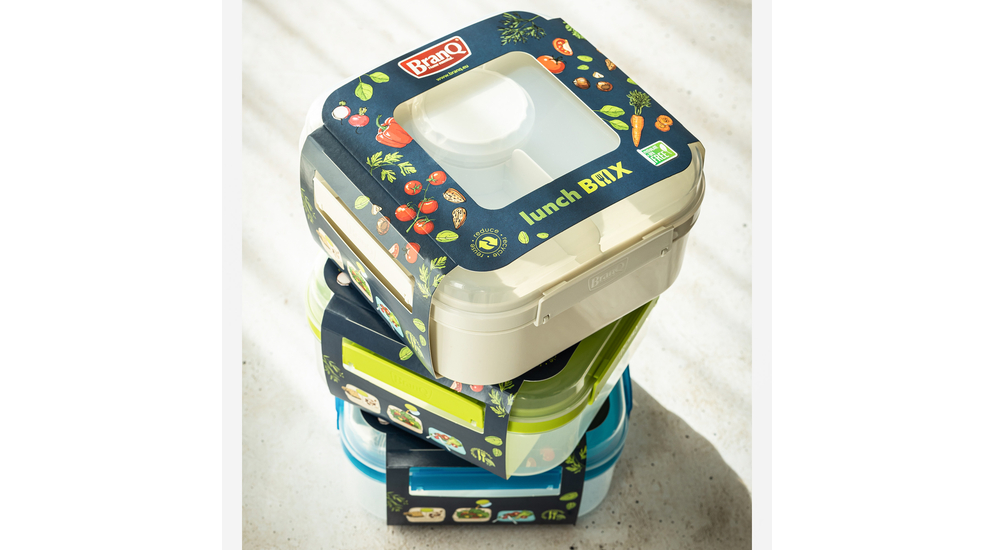 Pojemnik lunchbox z przegródkami niebieski LIDO 1,6l
