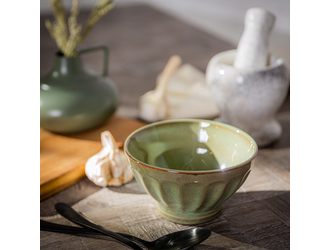 Miska ceramiczna zielona BRILLAR 410 ml