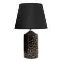 Lampa stołowa ceramiczna czarna 35 cm